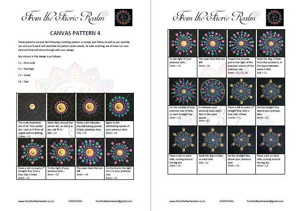 Dot Art Intermediate Peacock Pattern Canvas 3 Downloadable - Etsy