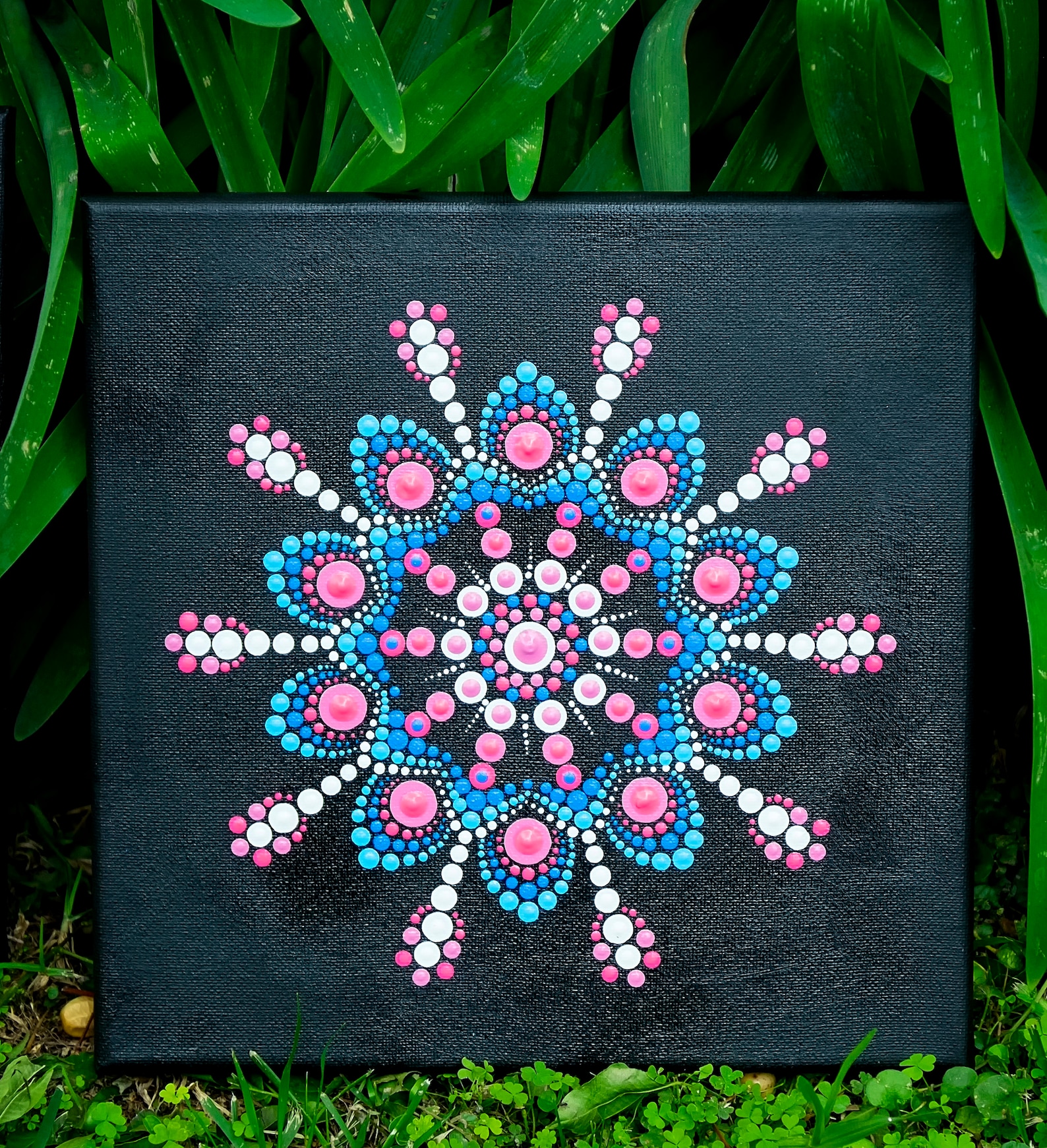 Dot Art Pattern Canvas 12 Downloadable PDF Mandala Dotting | Etsy