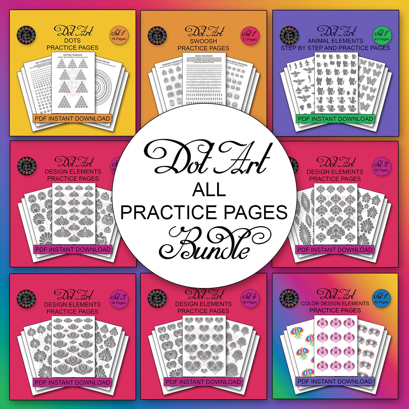 Dot Art Practice Pages Bundle - 423 Pages - PDF Instant Digital ...
