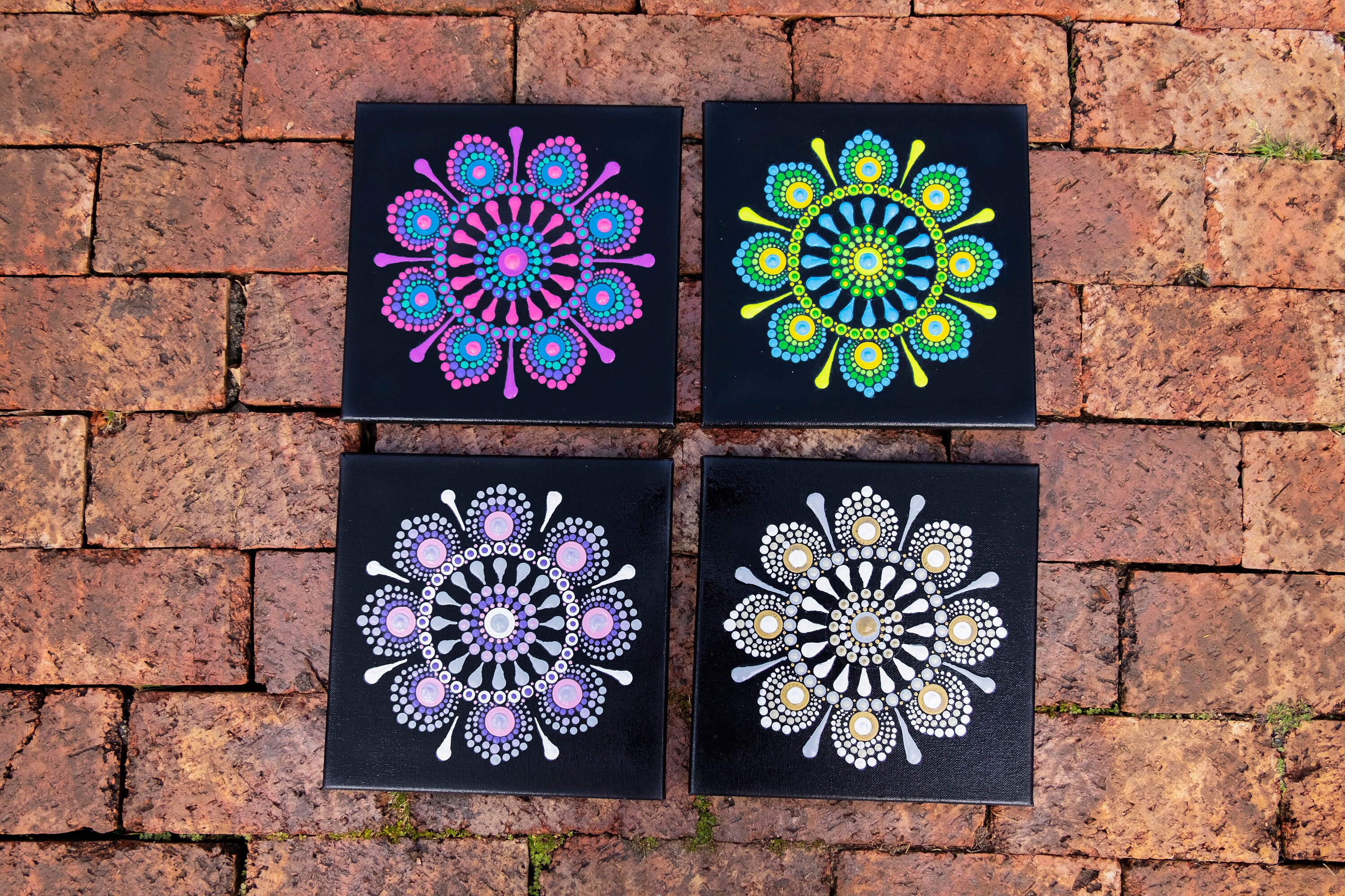 Dot Art Pattern Canvas 47 Downloadable PDF Mandala Dotting Dotting Art ...