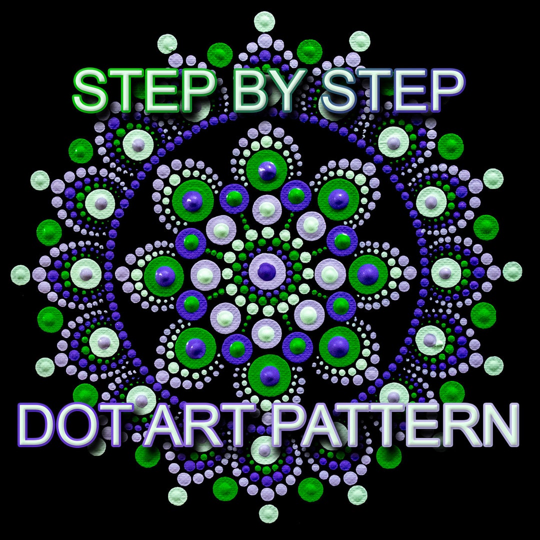 Dot Art Pattern Canvas 35 - Downloadable PDF - Mandala Dotting ...