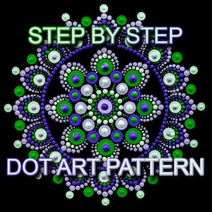 Dot Art Pattern Canvas 35 - Downloadable PDF - Mandala Dotting - Dotting Art Painting - Printable Pattern - Mandala Dot Painting