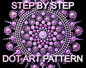 Dot Art Pattern Canvas 29 - Downloadable PDF - Mandala Dotting - Dotting Art Painting - Printable Pattern - Mandala Dot Painting