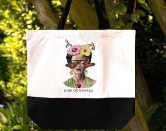 Frida Soñando Large Tote Bag, Mexican tote bag, Mexican bag, Mexican gifts, Frida tote bag, frida art, shopping bag