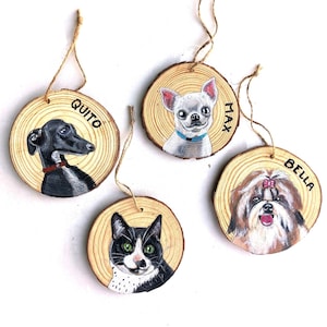 Hand Painted Pet Ornament - Custom hand painted pet portrait ornament - Pet Portrait Ornament - Your pet painted on ornament - Dog ornament