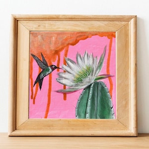 Blooming Art Print, Nopal art, Mexican art, Mexican art decor, Latin art, mexican folk art, mexican wall art, hispanic art, cactus