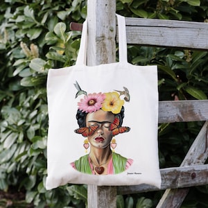 Bolsa de mano Frida Soñando, bolsa de mano mexicana, bolsa mexicana, regalos mexicanos, decoración de cocina mexicana, bolsa de mano Frida, arte Frida, bolsa de compras