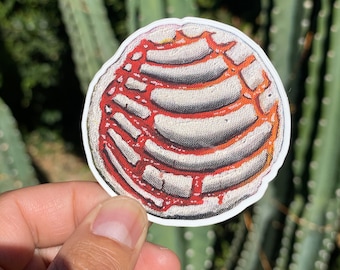 La Concha Sticker, Mexican Sticker, Pan dulce, Painting sticker, Hispanic, latin, mexican gifts, mexican food art, mexican sweet bread
