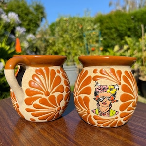 Frida Mug, Handmade Mug, Jarritos, Ceramic Artisanal Mug, Frida art, Frida Kahlo, mexican cup, latina gifts, frida lovers, mexico mug