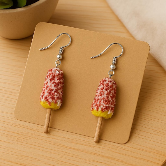 Elotes Earrings, Mexican Earrings, Mexican jewelry, Mexican art, Latina earrings, mexican art,  Mexican gifts, mexican food, aretes