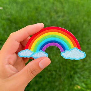 Rainbow Embroidered Iron on Patch, Colorful patch, rainbow patch, love is love