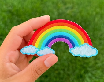 Parche termoadhesivo bordado de arcoíris, parche colorido, parche de arcoíris, el amor es amor