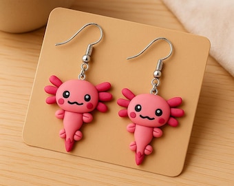 Orecchini Axolotl, orecchini messicani, gioielli messicani, arte messicana, orecchini latini, regali messicani, aretes, ajolotes,
