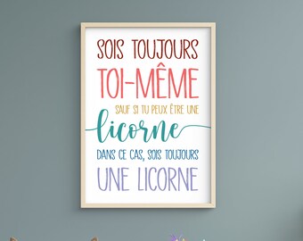 Décoration Murale Inspirante Licorne Esthétique Pour Chambre De Fille