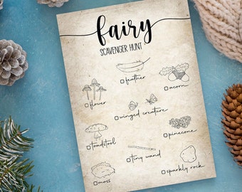 Fairy scavenger hunt for kids, Nature walk, Woodland themed game, Magical forest searching, Children mindfulness, Woods hunt, Fairy party