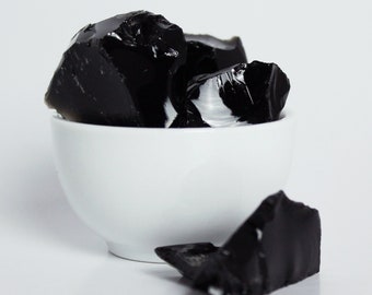 Black obsidian chunks - Natural volcanic glass - Ethically sourced - Black natural crystal - Obsidian raw stone - Large pieces - Protection