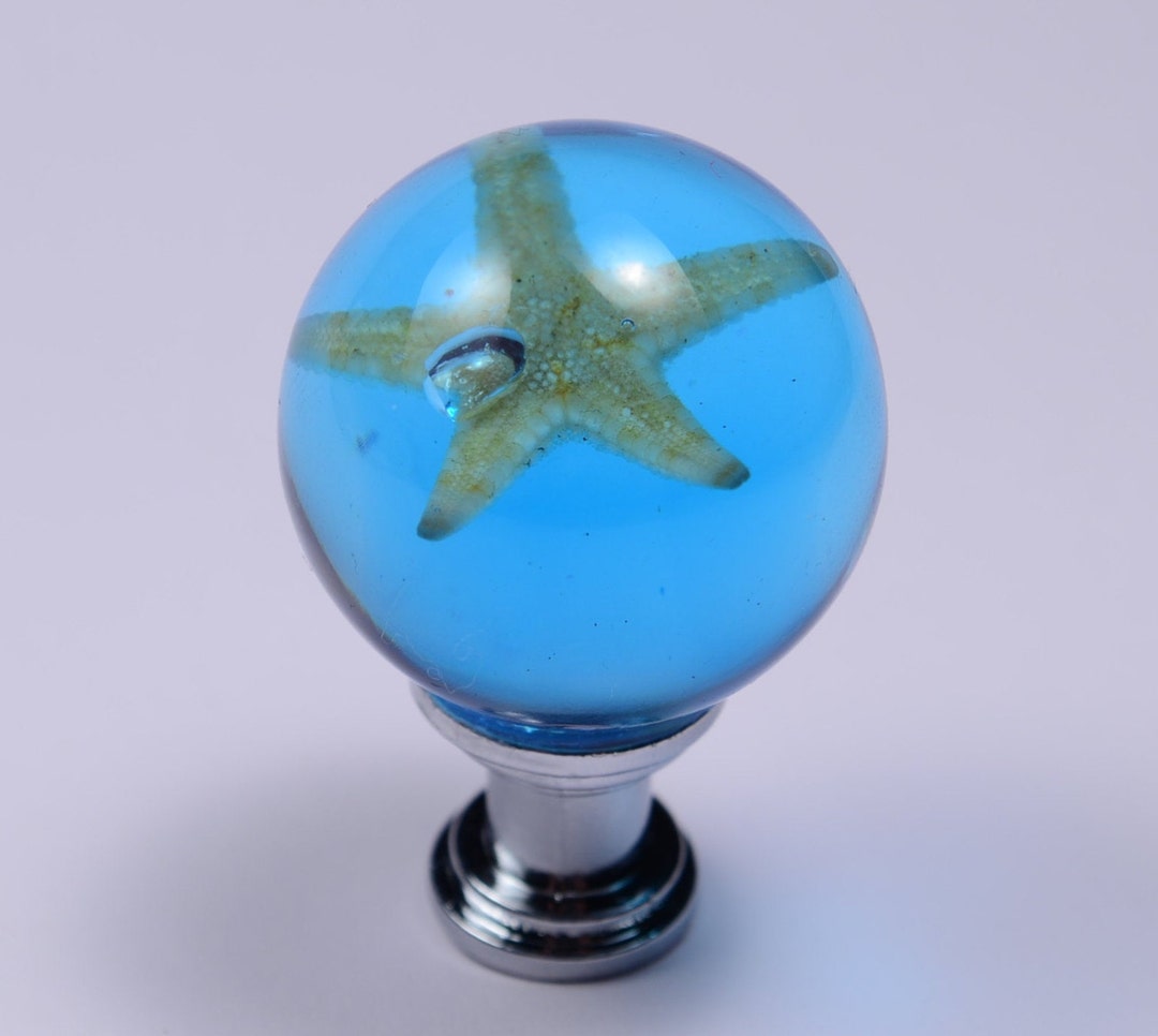 Starfish Drawer Knob Ocean Blue Furniture Knobs Etsy