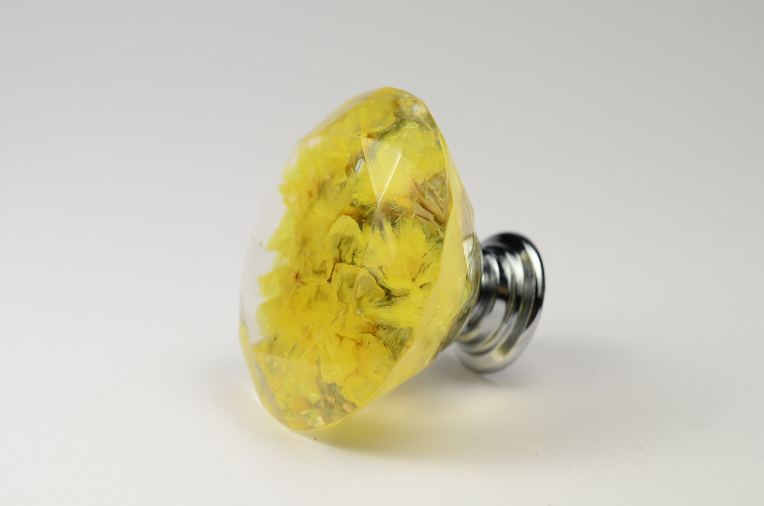 Gift Set of 5 Real Flower Resin Drawer Knobs Home Decor Etsy