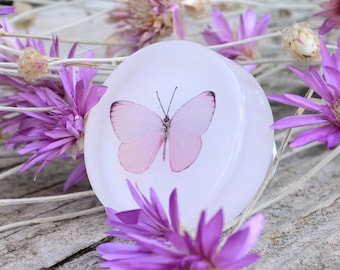 Poignées de tiroir de décoration de chambre à coucher faites main, boutons d'armoire de décoration bohème, meilleur cadeau pour elle, matériel d'armoire rose, cadeau de mariage, papillon de ferme