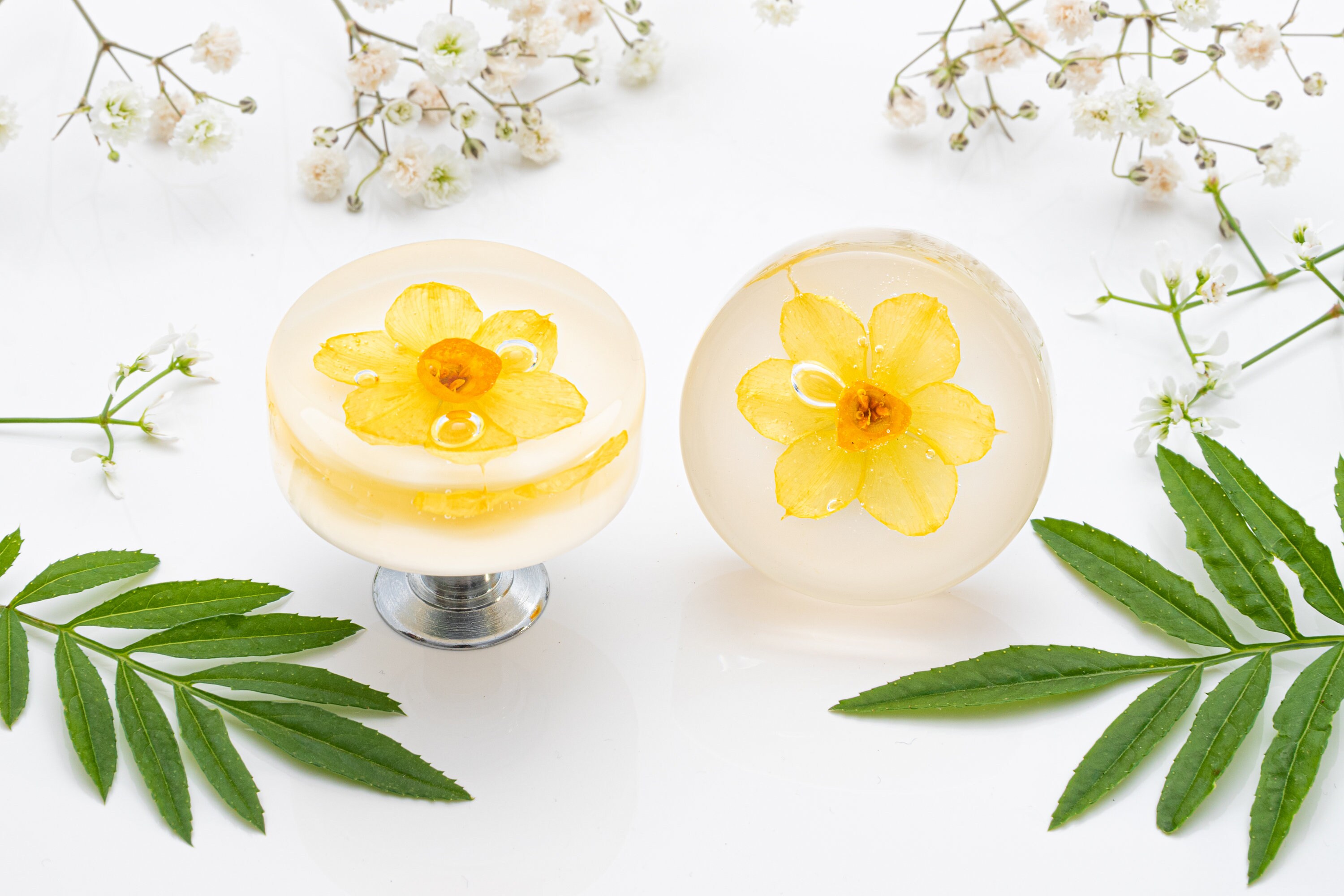Door knobs, Drawer knobs, Flower decor, Boho decor, Gift for her