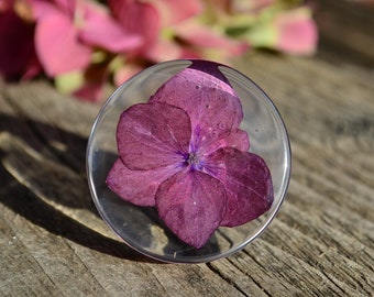 Burgundy Hydrangea Cabinet Knob: Bohemian Home Decor