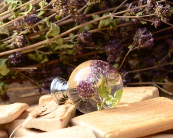 Kitchen Herbs Knobs, Oregano Knobs , Cabinet knobs, Wild Herbs decoration , Vintage style, Resin art