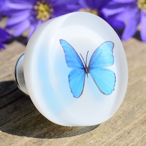 Blue Butterfly cabinet drawer knobs