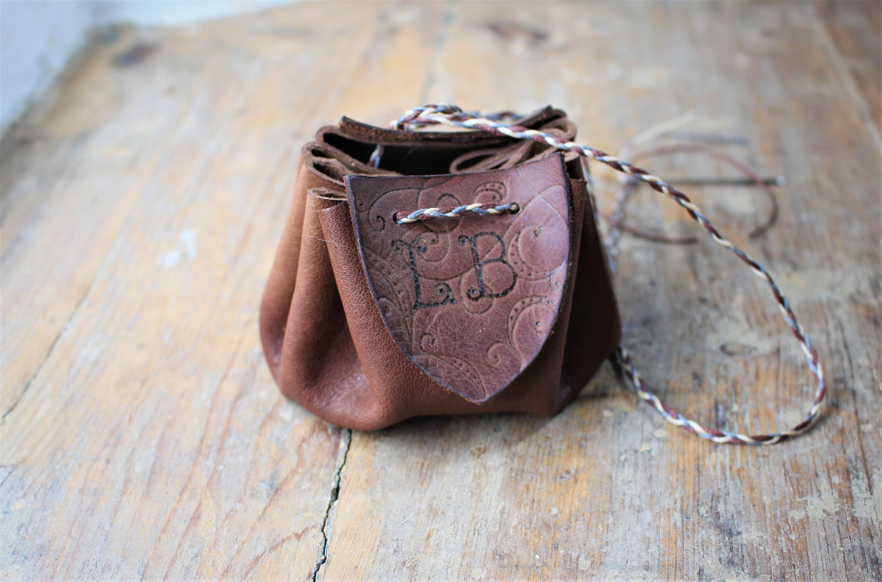 Medium Personalised Genuine Leather Dice Pouch Handmade Draw Etsy