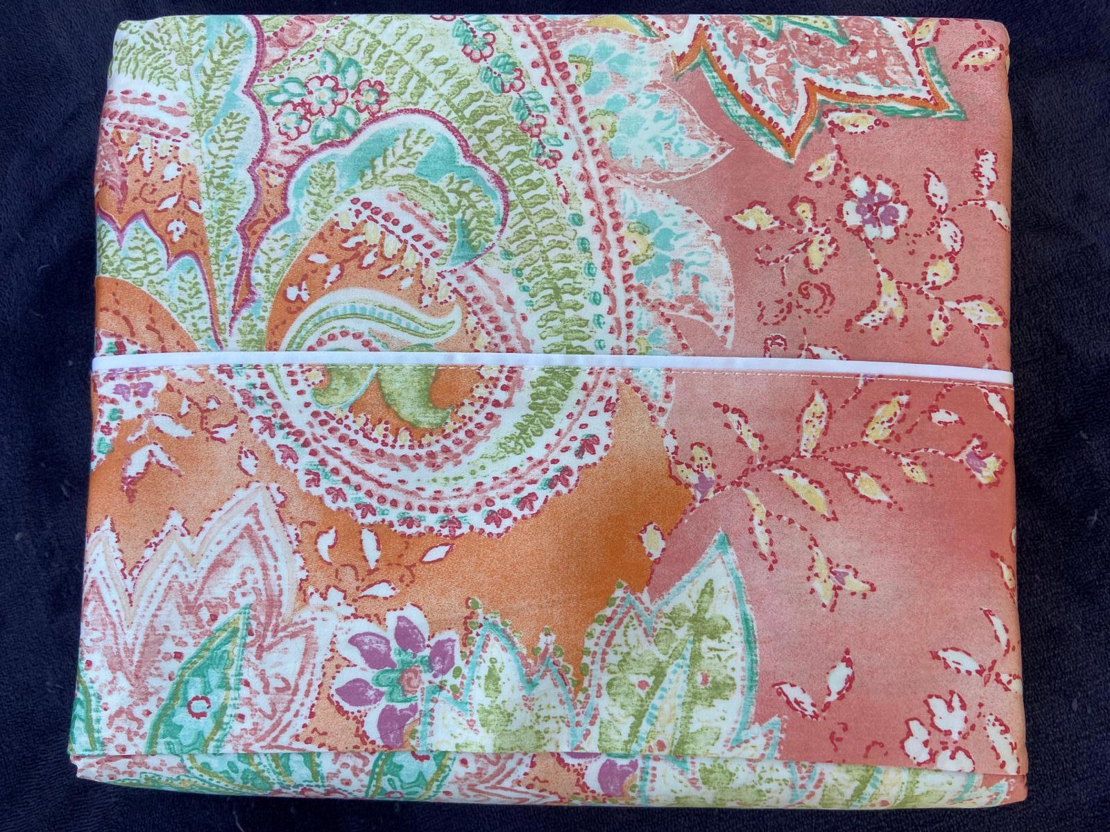 Ralph Lauren Jamaica Coral King Flat Sheet 450TC New, Vintage