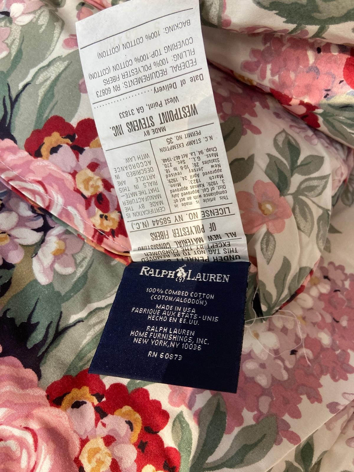 Ralph Lauren コンフォーターカバー Allison フローラ 花柄 Ralph Lauren Allison Floral KING Comforter 4 PC SET New Rare