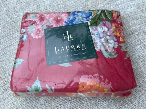【ビンテージ】Ralph Lauren フルサイズ 花柄フィットシーツ 寝具 【ビンテージ】Ralph Lauren フルサイズ 花柄フィットシーツ
