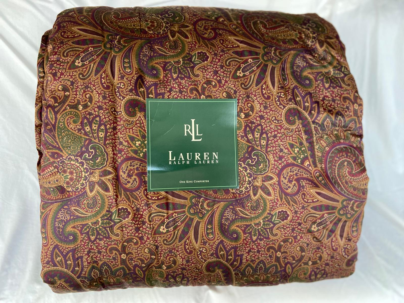 Ralph Lauren BOHEMIAN PURPLE KING Comforter 4 Pieces Set 450tc