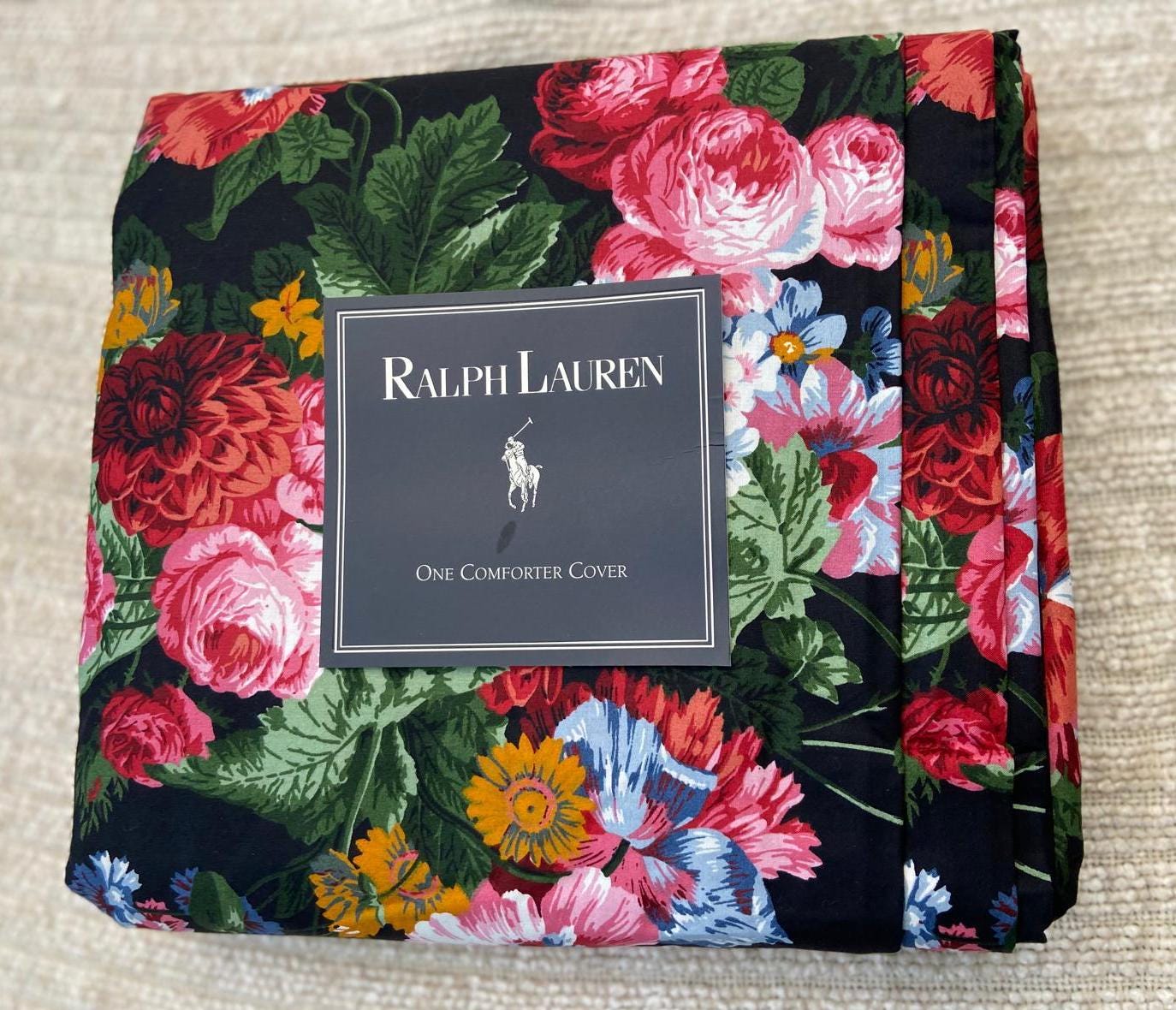 Ralph Lauren Cossette Black Isadora Full Queen Duvet Comforter