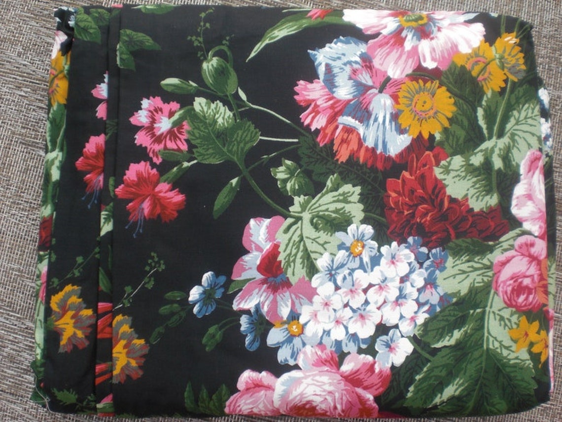 Ralph Lauren Cossette Black King Isadora Duvet Comforter Cover Vintage