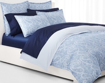 LAUREN RALPH LAUREN Bantry blauw Paisley flanel Full/Queen dekbedset
