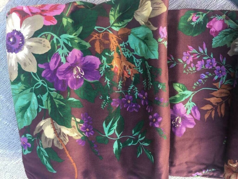 Ralph Lauren BRITTANY FLORAL BURGUNDY Purple Queen Duvet / | Etsy