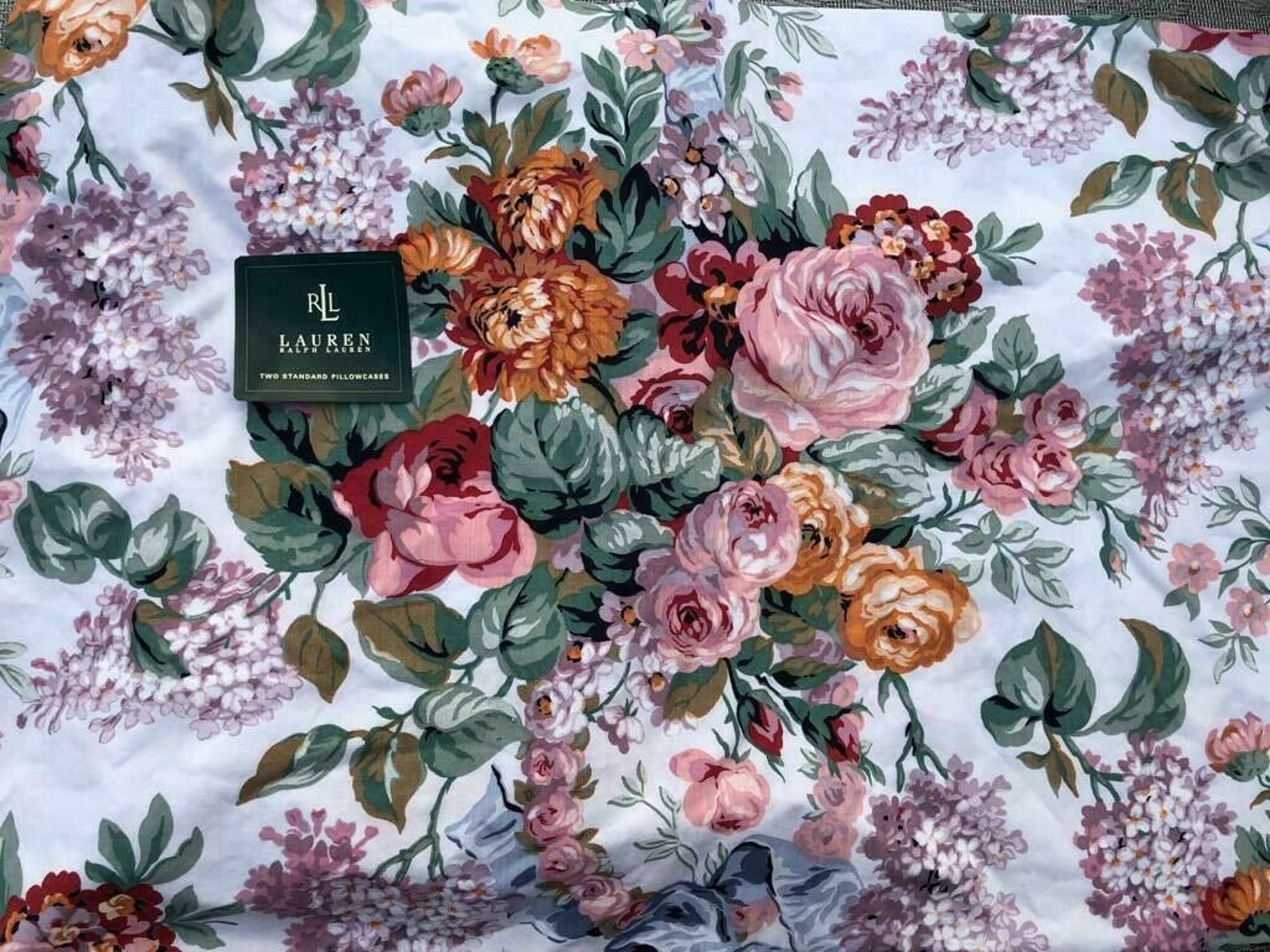 Ralph Lauren Allison Floral Standard Pillowcases Set a Pair , Vintage Etsy