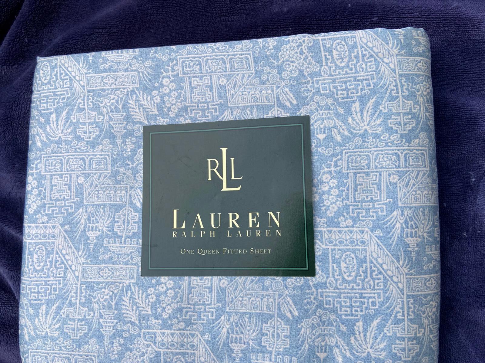 【RALPH LAUREN】　ラルフローレン　フィッティドシーツ （クィーン） RALPH LAUREN HOME（ラルフローレンホーム） オーガニック コットン