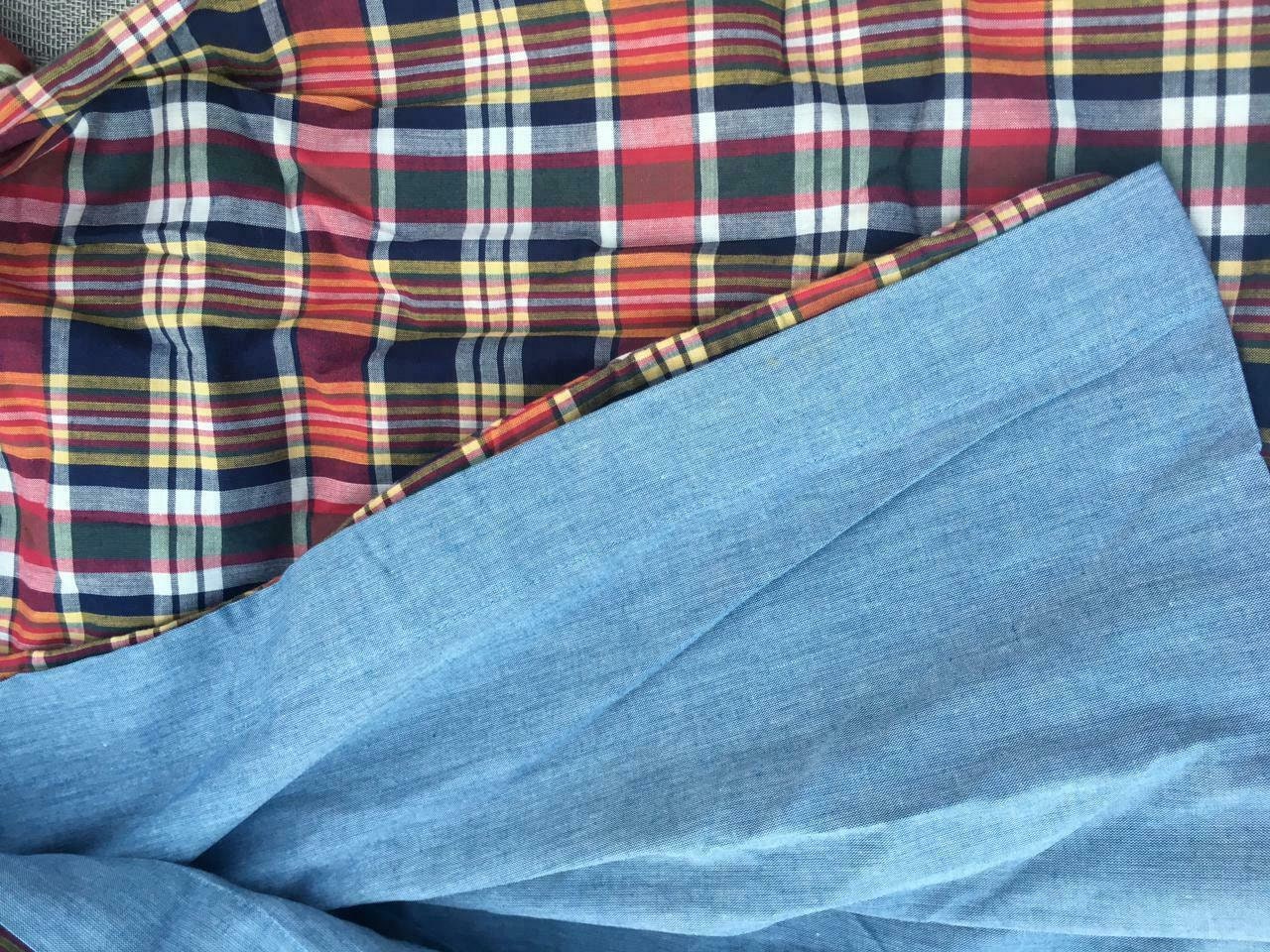 Ralph Lauren MADRAS Plaid Kennebunkport KING Duvet / Comforter
