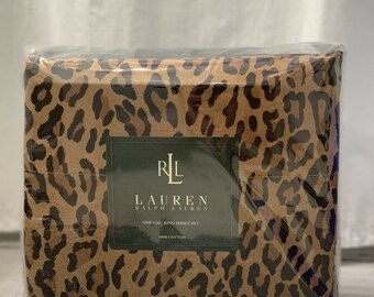 Ralph Lauren Leopard Aragon Guinevere QUEEN 4PC SHEET SET Sheets Etsy