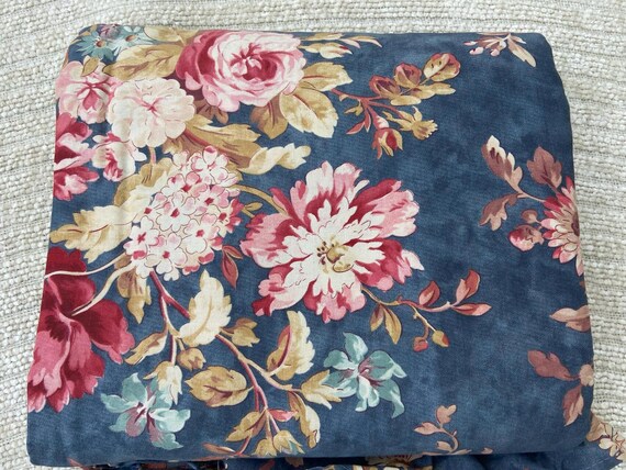 Ralph Lauren Chadwick Floral Ruffled KING Flat Sheet Vintage, Rare