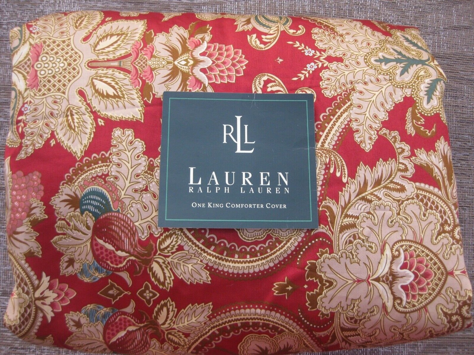 RALPH LAUREN JARDINIERE Red Paisley King Duvet / Comforter | Etsy