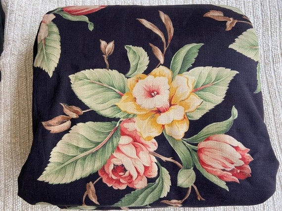 Ralph Lauren Charleston Black Floral King Duvet / Comforter Cover