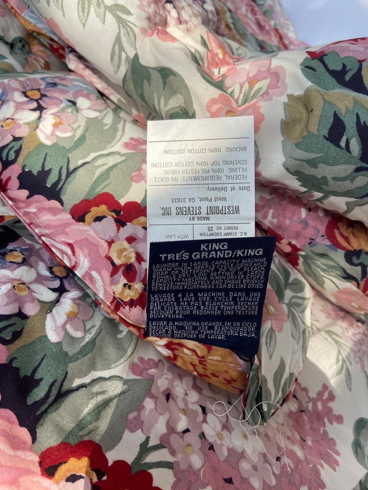 Ralph Lauren コンフォーターカバー Allison フローラ 花柄 Vintage RALPH LAUREN COMFORTER ALLISON FLORAL Full / Queen