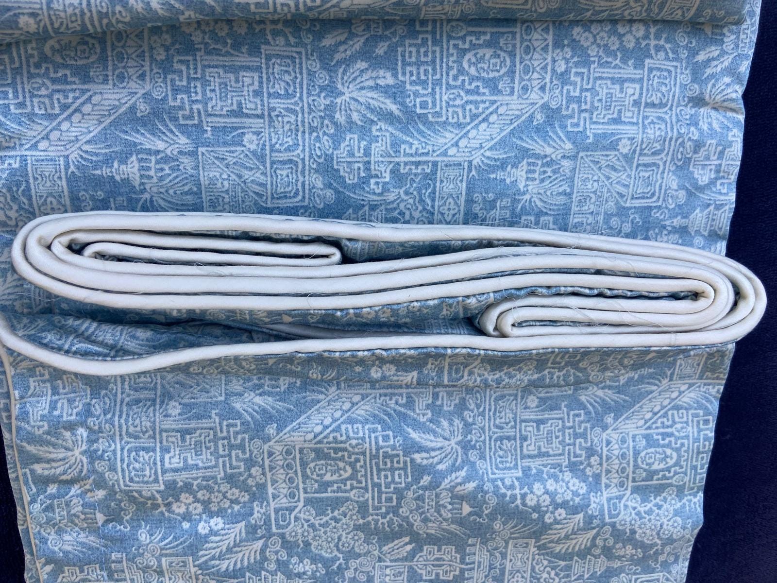 Ralph Lauren INDOCHINE PAGODA Paisley Blue QUEEN Duvet / Comforter