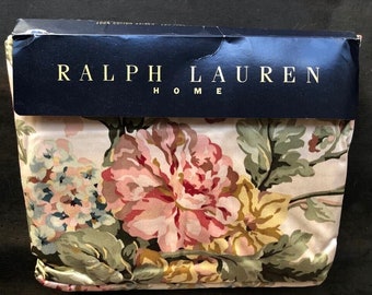 Ralph  Lauren    SUSSEX GARDENS Queen   Flat   Sheet   Sateen   280TC Vintage Guinevere  Woodstock
