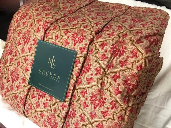 Ralph Lauren LANGHAM Floral KING Comforter 4pc Set 450TC Vintage
