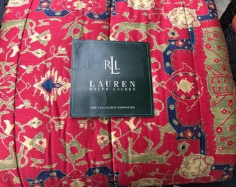 Ralph Lauren Conservatory Red Paisley Full / Queen Dekbed Zeer zeldzaam!