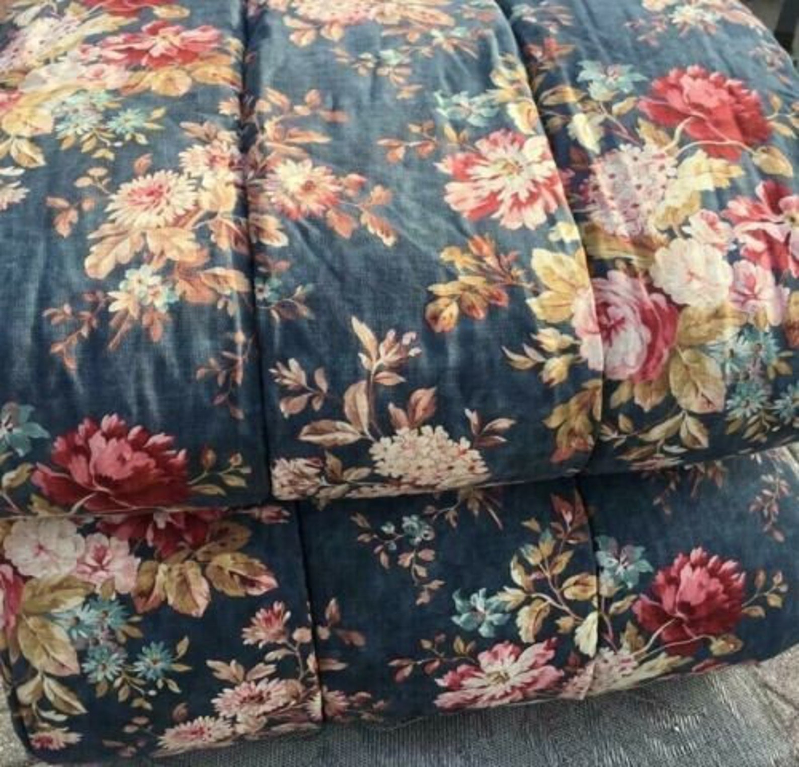 Ralph Lauren CHADWICK Blue Floral QUEEN COMFORTER New Rare Etsy