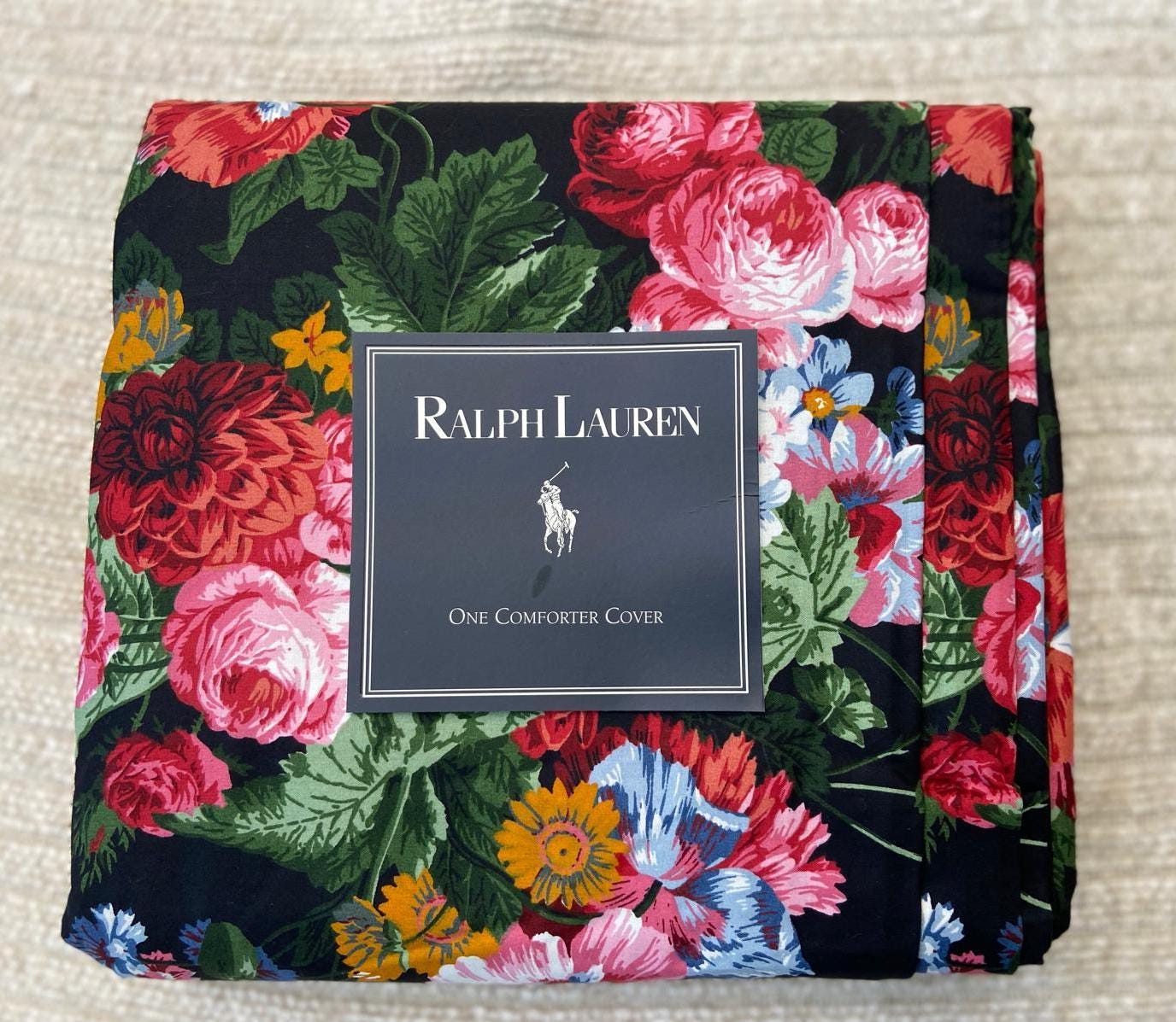 Ralph Lauren Cossette Black Isadora Full Queen Duvet Comforter